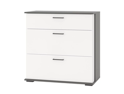 Комод 4-4425 Графит/Белый