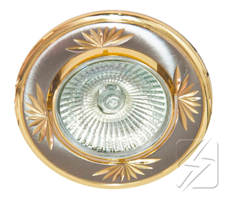 Спот (светильник) MR16 104A никель-золото