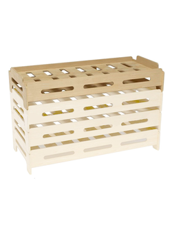 КРОВАТЬ ДЕТСКАЯ 94 (ФАНЕРА) ШТАБЕЛИРУЕМАЯ НА УСИЛЕННЫХ КОЛЕСНЫХ ОПОРАХ