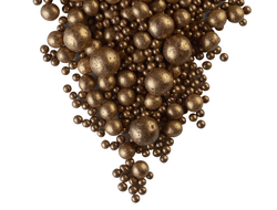 213 Драже зерновое взорванные зерна риса в цветной кондитерской глазури "Бронза" (микс)