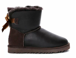 Ugg Mini Bailey Bow Metallic Chocolate