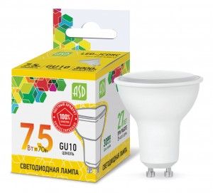 Лампа светодиодная ASD standard GU10 7.5W 3000К 2K 55x50 матов. пластик/алюм 2361