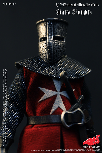 Рыцарь мальтийского ордена - Коллекционная фигурка 1/12 SCALE Medieval Malta Knights (FP017) - FIRE PHOENIX