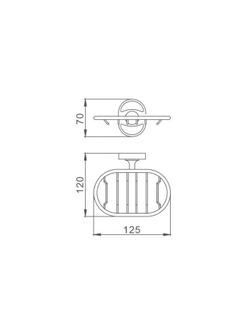 Мыльница металлическая HB1902-1