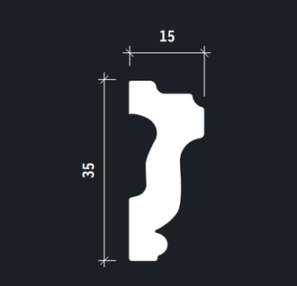 Молдинг 1.51.386 - 35*15*2000мм