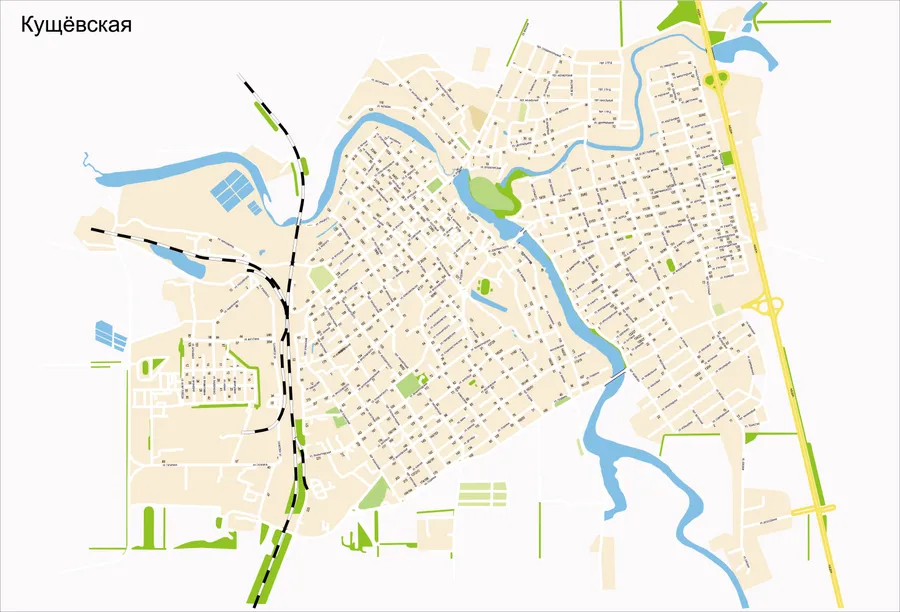План-схема населенного пункта в Corel Draw