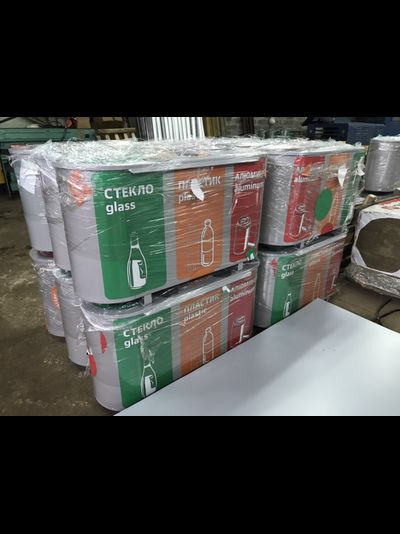 Урна для раздельного сбора мусора 3-х секционная