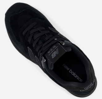 New Balance 574 Black (Экозамша) сверху