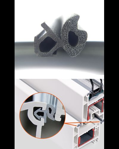 РЕХАУ  уплотнитель створки ,черный,400м.