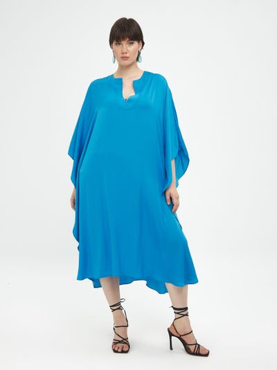 Нарядное платье в ярко-голубом b черном цвете