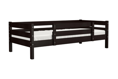 ГЛОРИЯ кровать одинарная Орех Тёмный с бортиком (Бравомебель)