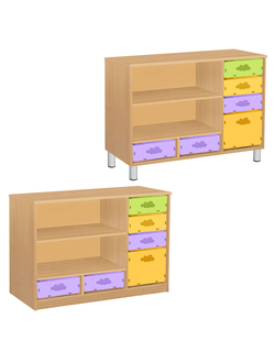 ТУМБА КОМБИНИРОВАННАЯ СИСТЕМА ХРАНЕНИЯ К/127 ПВХ