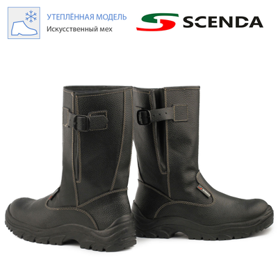 Сапоги СТИКС ПУ кожаные утепленные с МП