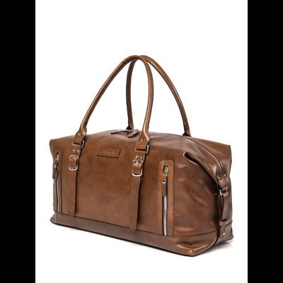 Кожаная дорожная сумка Bergamo Premium brown (арт. 4048-63)