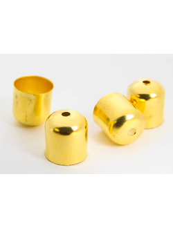 Колпачки- концевики ,  золото желтое , 7х8 мм