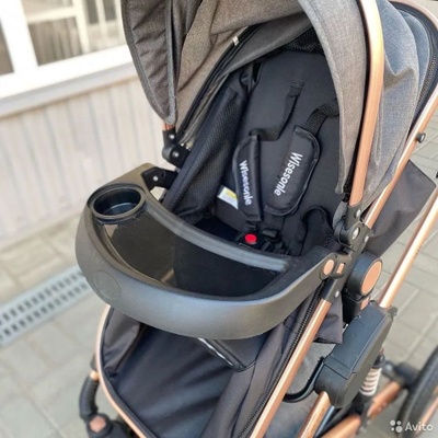 Детская коляска 3 в 1 Wisesonle Серый