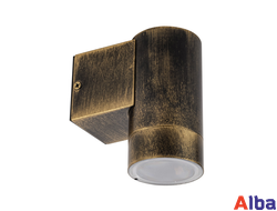 Светильник настенный садово-парковый Tube 5004-1 Gb (черный с золотой патиной)