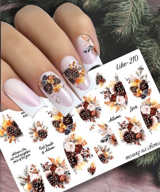 Слайдер-дизайн для ногтей LIKE-210