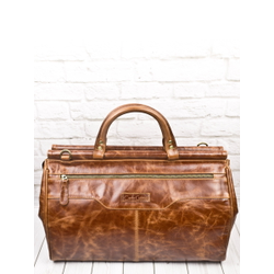 Кожаный саквояж Altamura Premium cognac (арт. 4025-53)