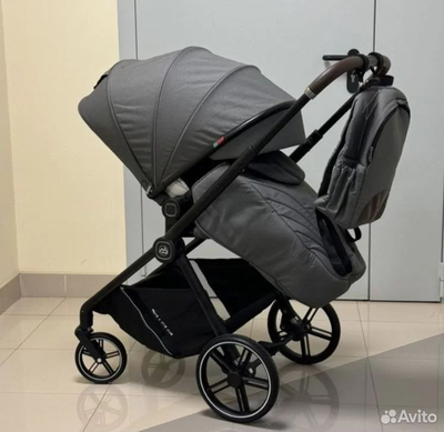 Детская коляска Luxmom A2 (реверсивный блок) Серый