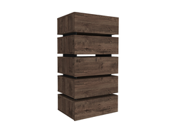 Гостиная NATURE (НАТУРА) - NATURE 6 Комод Дуб Апрель Темный-Черный