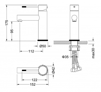 Смеситель для раковины TIMO Saona 2361/00F (хром)