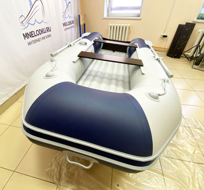 Моторная лодка Таймень NX 3400 НДНД PRO светло-серый/синий - MNELODKU.RU