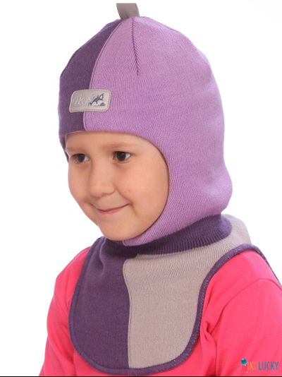 Шапка-шлем  21101-03, цвет баклажановый,сиреневый р. 52-54