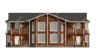 Гостиница из оцилиндрованного бревна "Лазурная", 275 м2