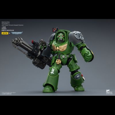 Терминатор Саламандр (Warhammer 40K) - КОЛЛЕКЦИОННАЯ ФИГУРКА 1/18 Salamanders Terminator with with Power Fist and Assault Cannon (JT03233) - JOYTOY