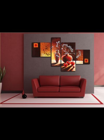 Модульная картина &quot;Ваза с ветвями&quot;