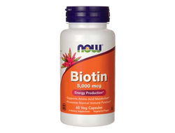 (NOW) Biotin 5000 мкгр - (60 капс)