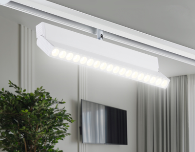 Светильник светодиодный трековый для шинопровода Magnetic GL 4080 WH белый 18W 4200K 48V 24° 325*22*45