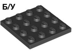 ! Б/У - Plate 4 x 4, Black (3031 / 303126 / 4243819) - Б/У