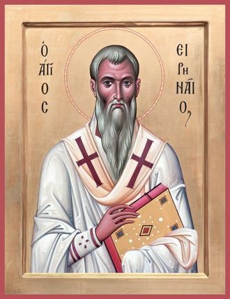 Ириней, епископ Лионский, Священномученик. Рукописная икона.