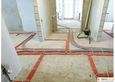 Разводка электрики в новостройке в Москве ИВАНМАСТЕР
