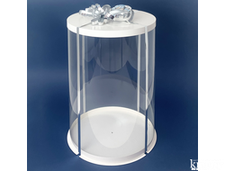 Коробка для торта JUST. Белая. Диаметр 30 см, Высота 42 см, Упаковка 10 штук