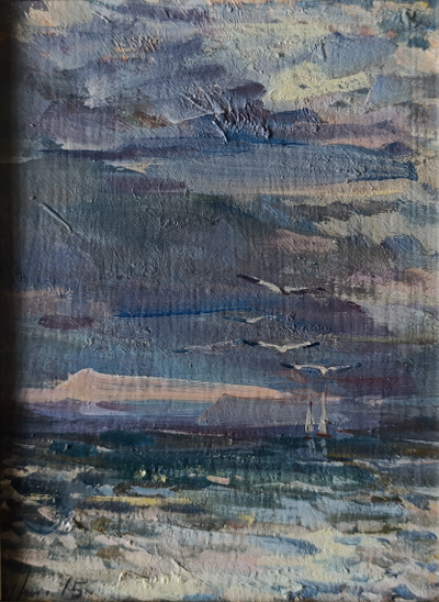 "Эльбрус" холст на картоне масло Гикалова М. 2004 год