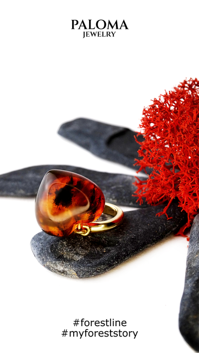 Подвеска Янтарное Сердце My B-trench Collection