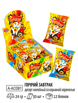 Десерт желейный со взрыв. карам. "Горячий завтрак" 24гр*30шт*12бл.