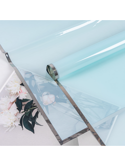 Пленка глянцевая "Зеркальный кант" 57*57см 20шт Нежно-голубой ПЛ24/2