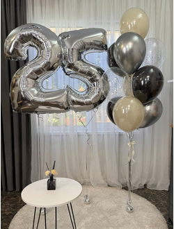 Набор шаров на 25 лет с цифрами