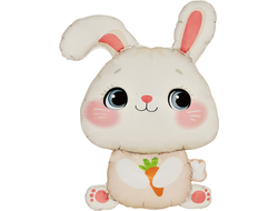 Шар (36''/91 см) Фигура, Зайка с морковкой, 1 шт.