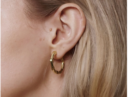 Серьги Кольца Фактурные