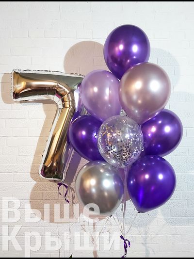 Сет "Гортензия" (11 шаров + 1 цифра)