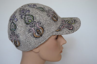 Бейсболка со стразами зимняя Италия