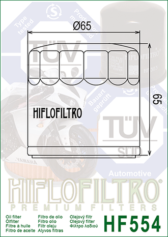 Масляный фильтр HIFLO FILTRO HF554 для MV Agusta (8000A1428)