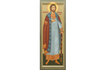 87. Образ Благоверного князя Александра Невского (14х39),- Ирина Мнацакаева