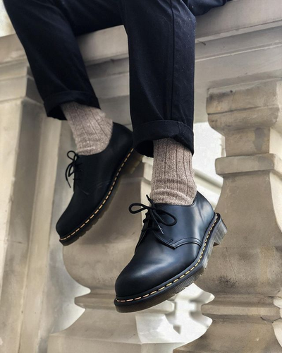 Полуботинки Dr Martens 1461 Bex Stitch Black черные