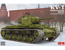 Сборная модель: (Ryefield Model RM-5056) Советский танк КВ-1 образца 1942 года с усиленной литой башней